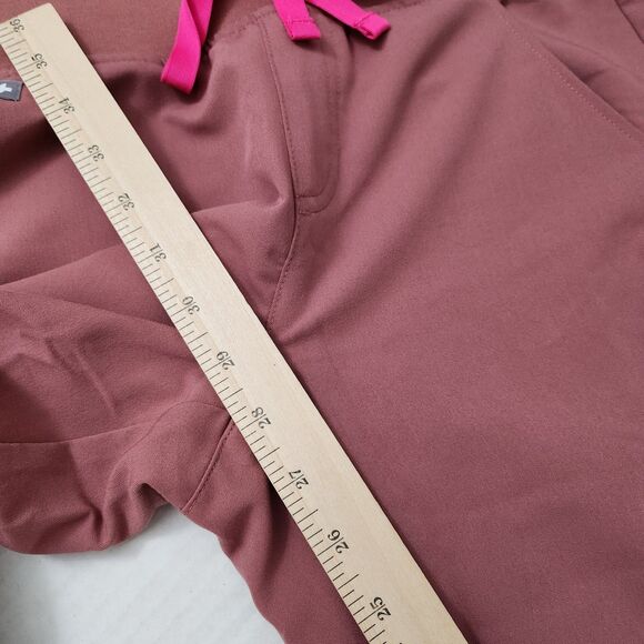 Figs Zamora Joggers Scrub Pants Womens Small Mauve Pink High-Waisted Nurse - Picture 10 of 10